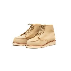 Red Wing 3423‎ 6 Inch Classic Moc Boot In Cream Abilene Leather Women's Size 10B